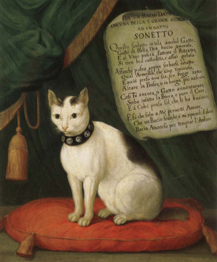 Portrait of Armellino the Cat with Sonnet